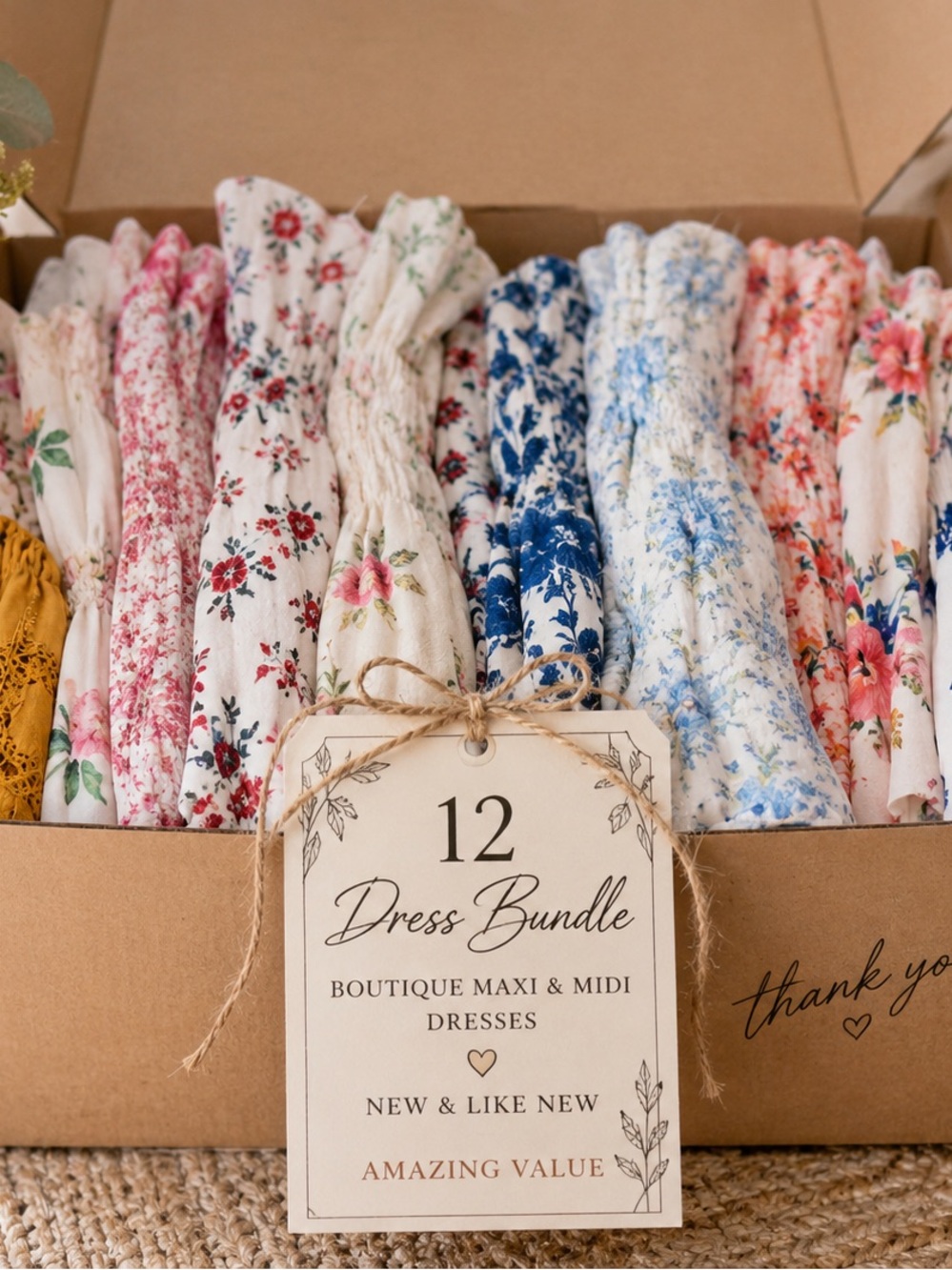 12 New Boutique Dresses Bundle NWT Maxi – Perfect for Resellers variety of sizes